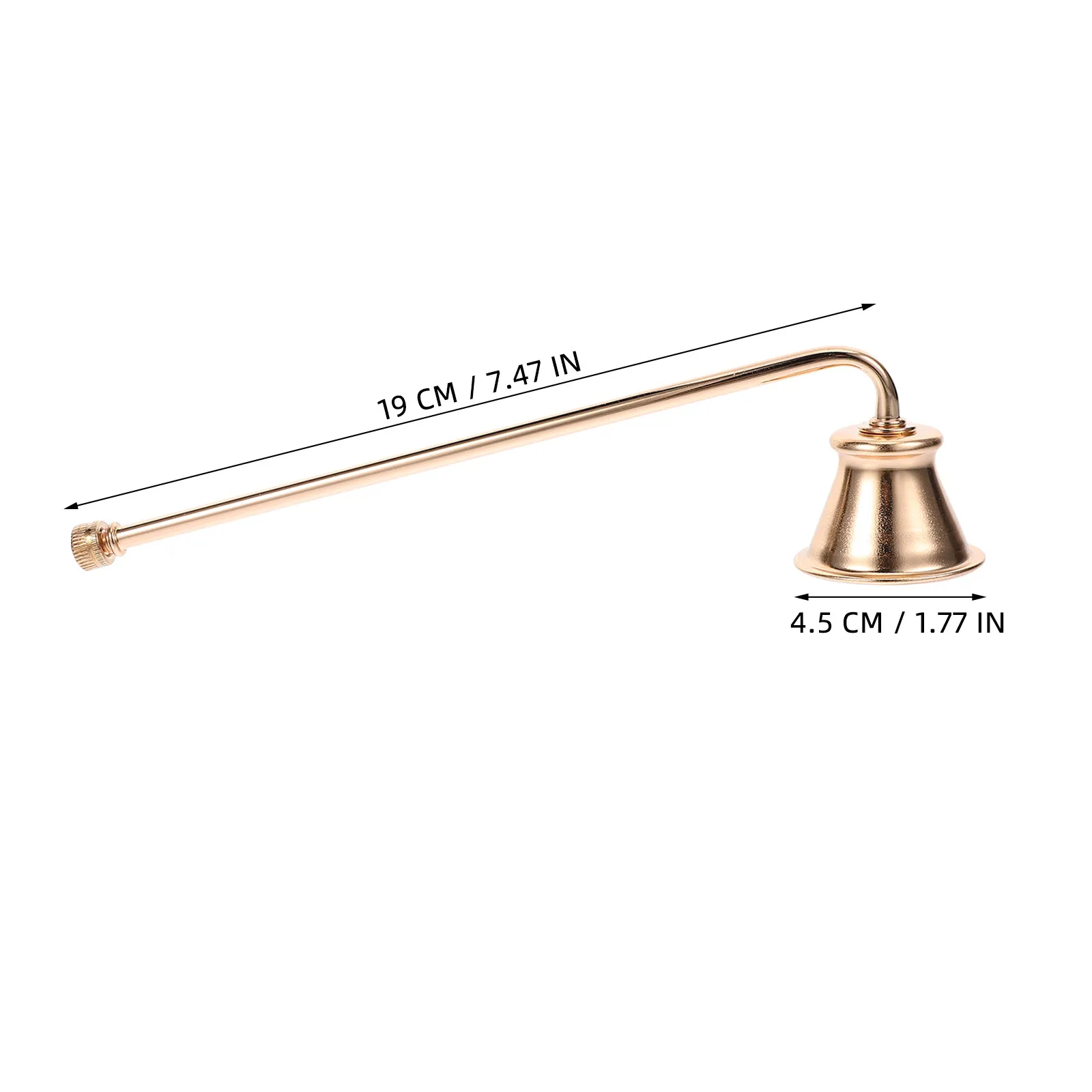 Metal Extinguisher Snuffer Elegant Shine Finish Long Reach Lightweight Design Safely Put Out Flame Without Smoke Or Soot