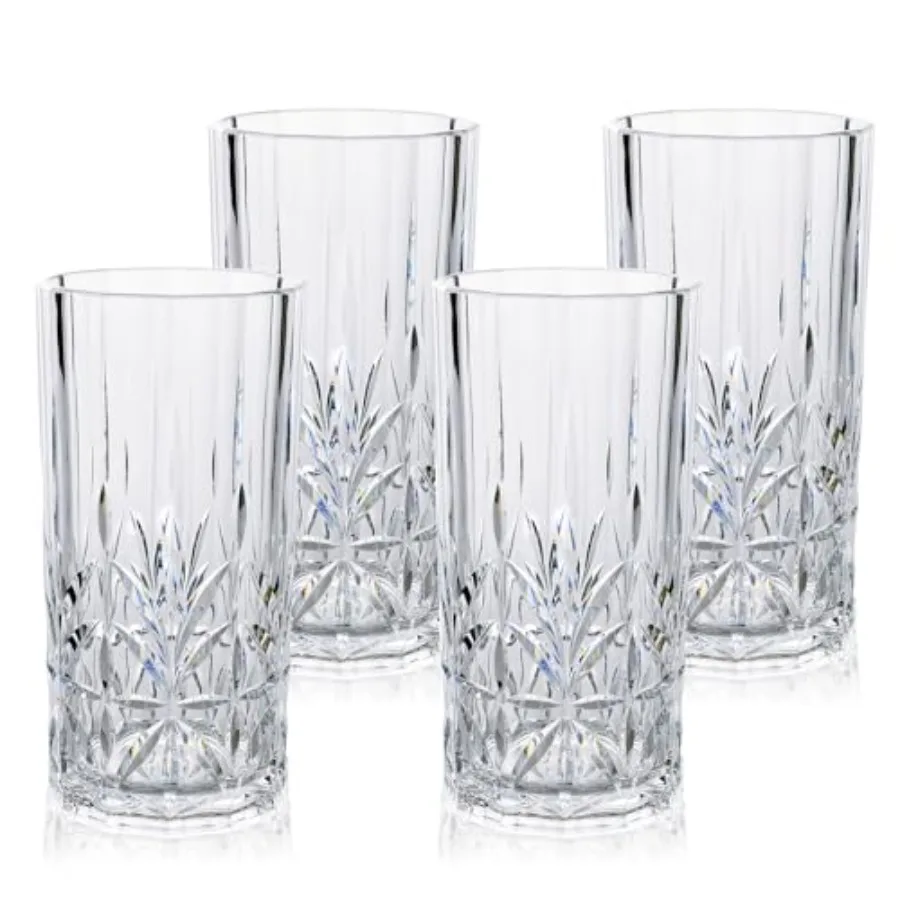 

Набор из 4 высоких стаканов из ударопрочного пластика Tritan, 18 унций - Myrtle Beach Drinking Glasses - Небьющиеся стаканы для вечеринок