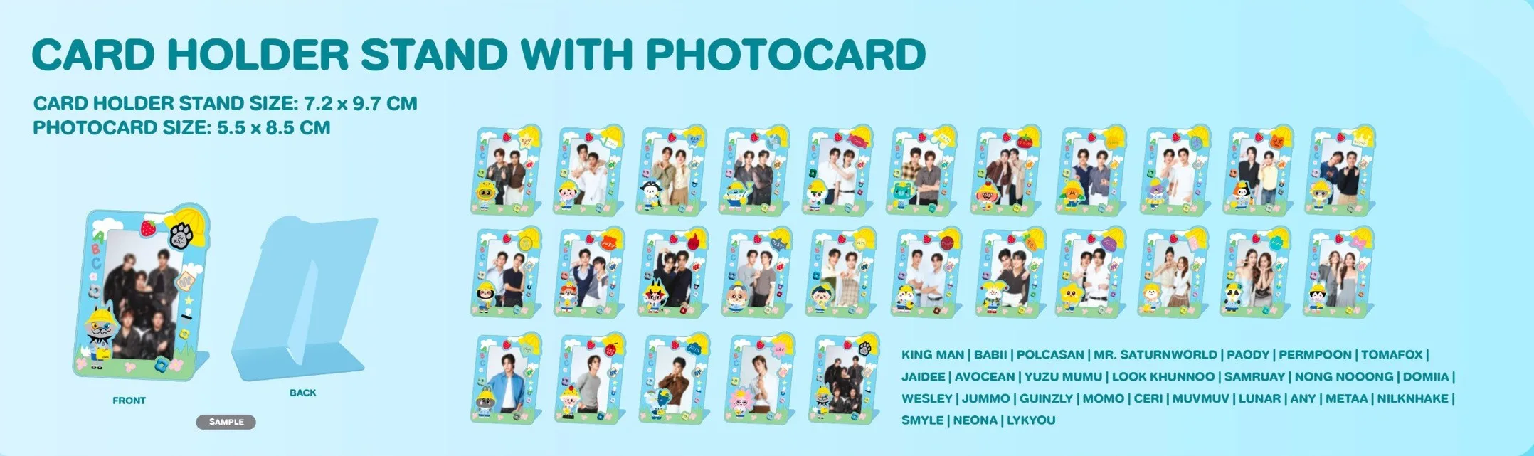 

Официальный Gmmtv Williamest Pondphuwin Joongdunk Taynew Offgun Milklove Jossgawin Yuzumumu Paody Держатель для карт Стенд с фотокарточкой