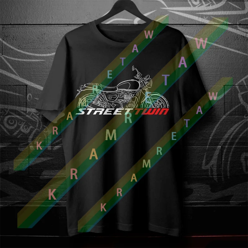 2025 summer Triumphs Men T Shirt Casual Street Twin Motorcycle T-shirt Graphic Summer 100% Cotton Cool Tee S-3XL