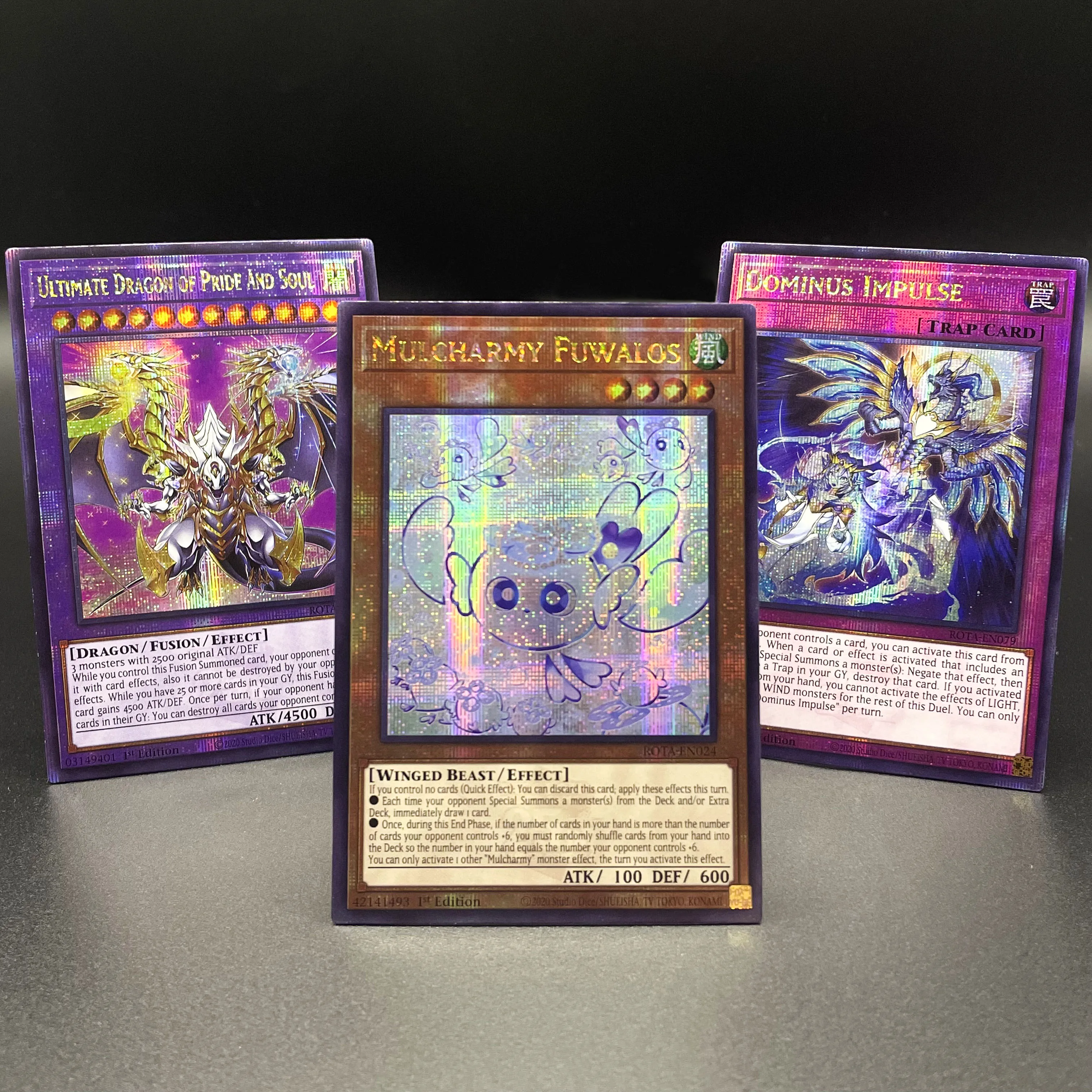 

YuGiOh! DIY Proxy Collection Foil Cards Mulcharmy Fuwalos Dominus Impulse Quarter Century Secret Rare TCG Game Card