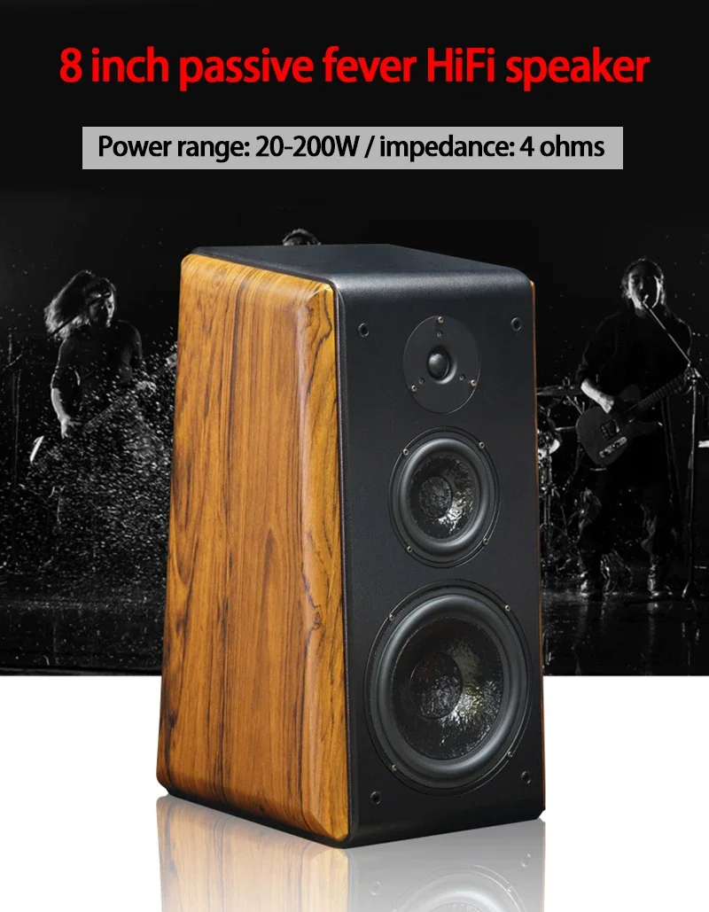 20-200w 8 Zoll Holz passive Lautsprecher Fieber Hifi Audio Heimkino-System Bücherregal Lautsprecher Blue teeth Verstärker Sound Lautsprecher