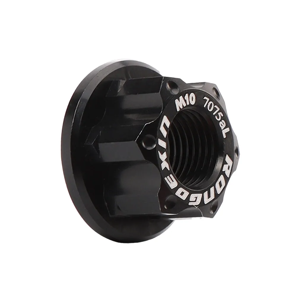 M10 Hub Nut Aluminum Alloy 1 Pcs 5g Bike Bike Wheel Axle Nut Flange Before M10x1.0 Rear Wheel Lock Screw Useful Durable