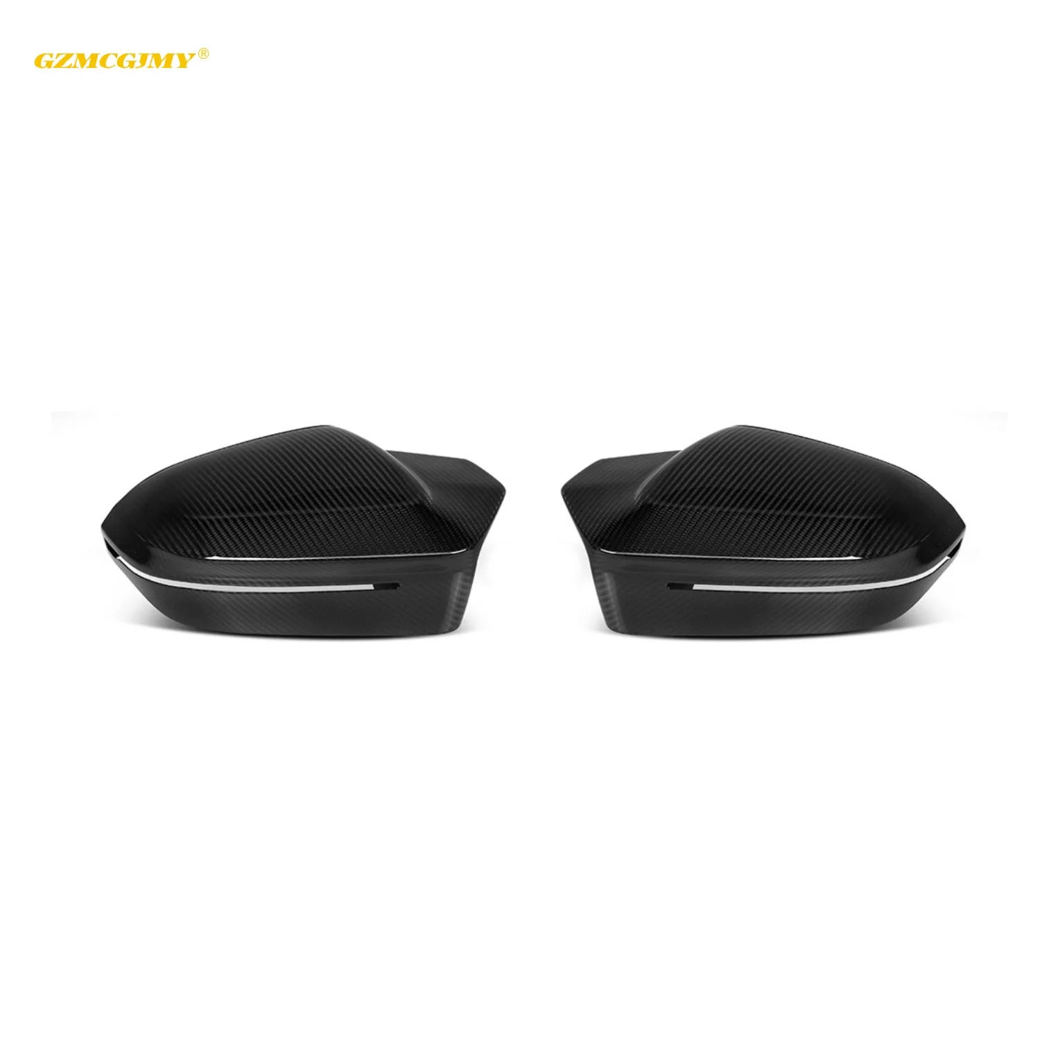 2025 Bestselling Cow Horn Style Dry Carbon Fiber Car Side Mirror Cover For BMW 5 Series M5 G90 G99 Rearview Mirror Cover
