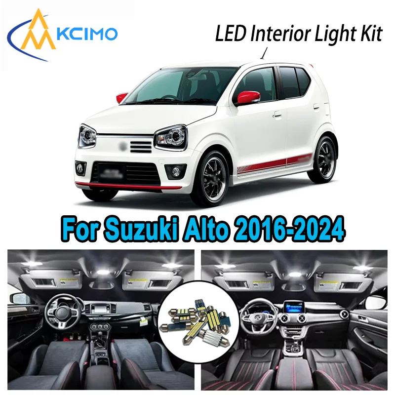 

For Suzuki Alto 2016-2024 2017 2018 2019 2020 Premium Bright LED Interior Dome Map Trunk Light Kit Car Led Lamps Canbus No Error