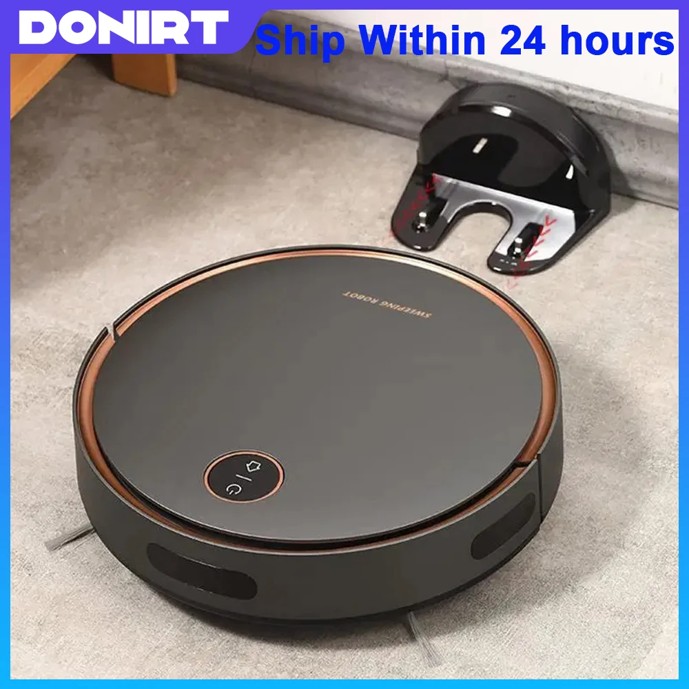 Donirt 2024 New Sweeper Sweeping 3 In 1 Smart Sweeping Robot and Vacuuming Wireless Vacuum Cleaner Sweeping Robots For Home Use