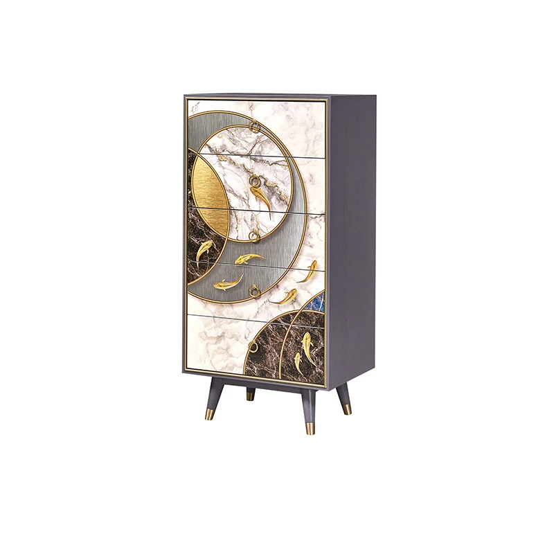 

1 Light luxury chest, bedroom bedside table, modern simple drawer, solid wood locker