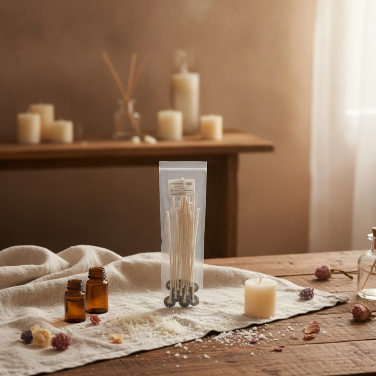 10 Pieces Candle Wick Smokeles - Cotton Wick Pre Tabbed 评论和价格