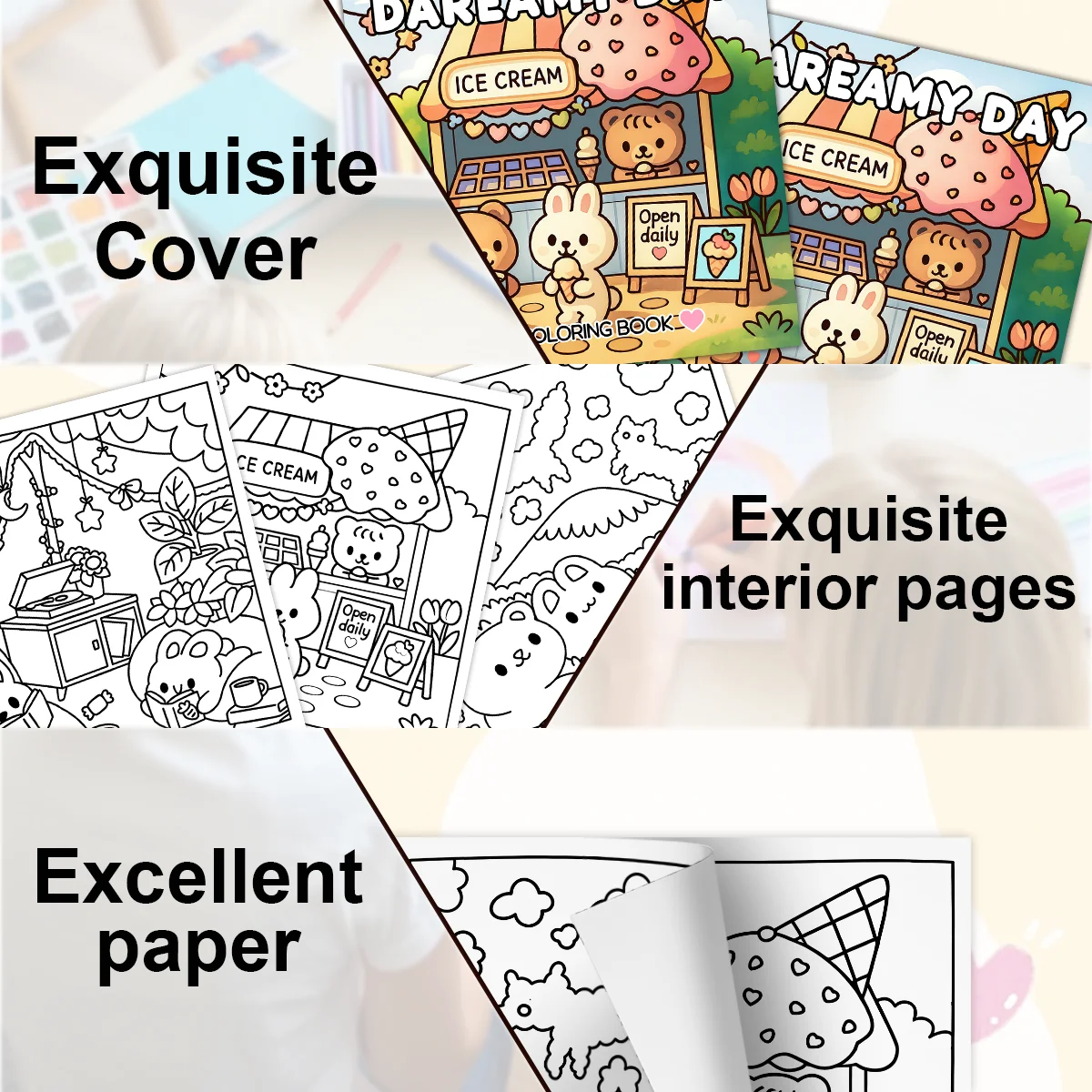 Upgraded Dreamy Days Theme Coloring Book for All Ages - Relaxing and Easy-to-Color Picture Book image 4