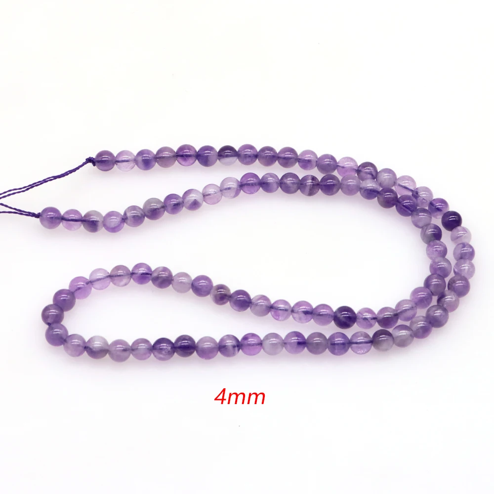 Round Loose Gemstone Beads, Amethyst, Crystals Stone, Jewelry Making, DIY Bracelet and Necklace, Wholesale, 4mm, 6mm, 8mm, 10mm