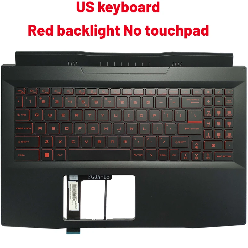 Imagem -02 - para Msi Gf66 11ue 11ug Ms1581 Ms-1582 Palmrest Capa Superior Russo Eua Espanhol Latino Francês Teclado de Laptop Azerty Novo