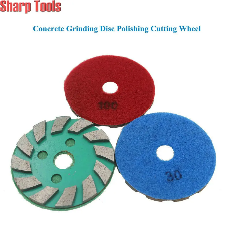 4inch Concrete Cutting Disc Abrasive Buffing Sanding Wheel Grinding Pads Diamond Polishing Tool for Stone Granite Sharpening 5pc