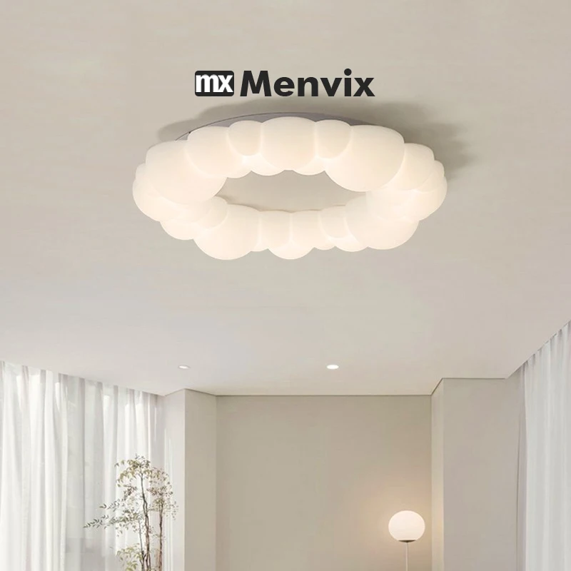 Dimmable Modern Semi Flush Mount Ceiling Light with Acrylic Shade Light Fxiture for Hallway Bedroom Kitchen Laundry Living Room