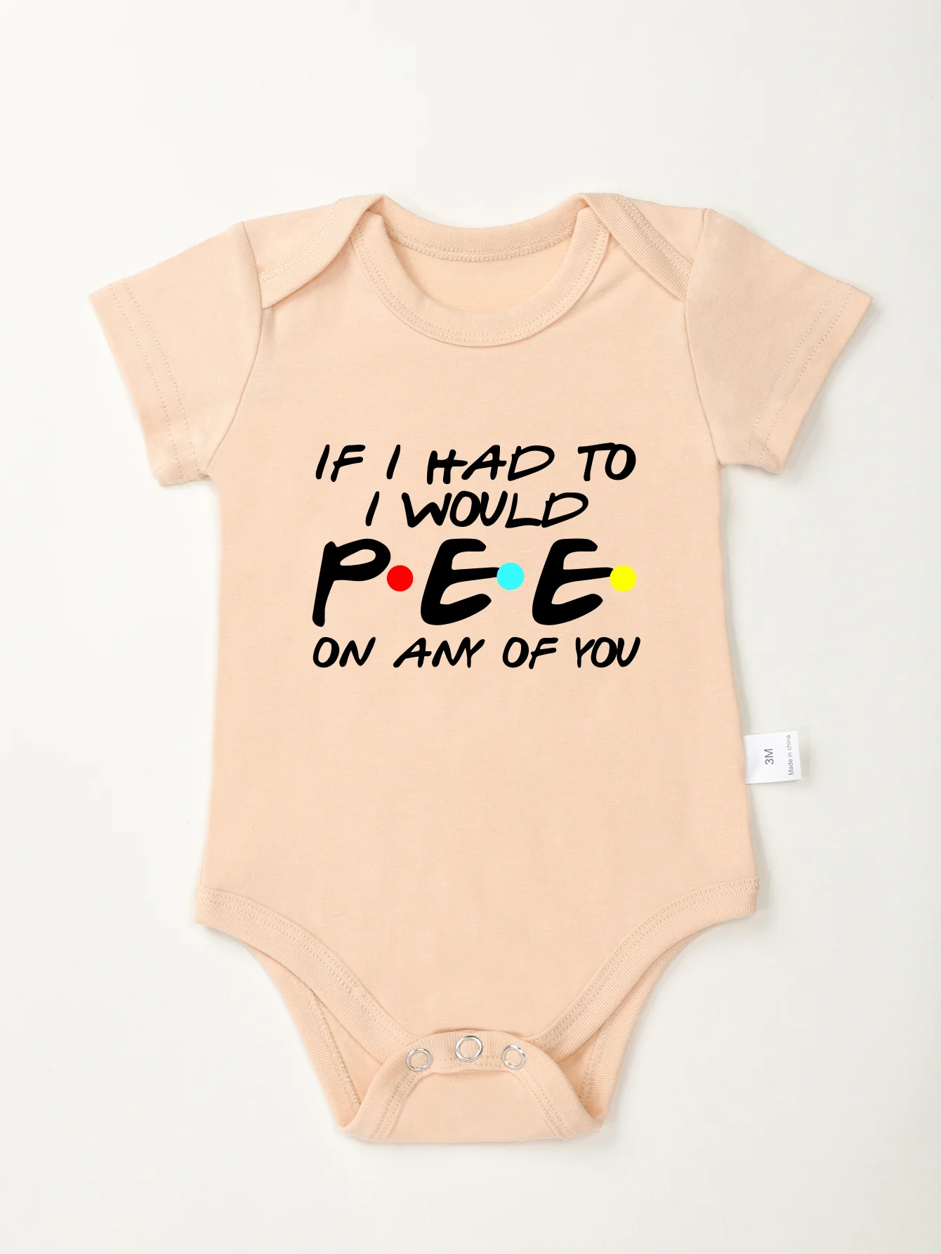 Newborn Short Sleeve Toddler Rompers Baby Boy Girl Bodysuit Infant Jumpsuit Fashion If I Had To I Would Pee On Any of You