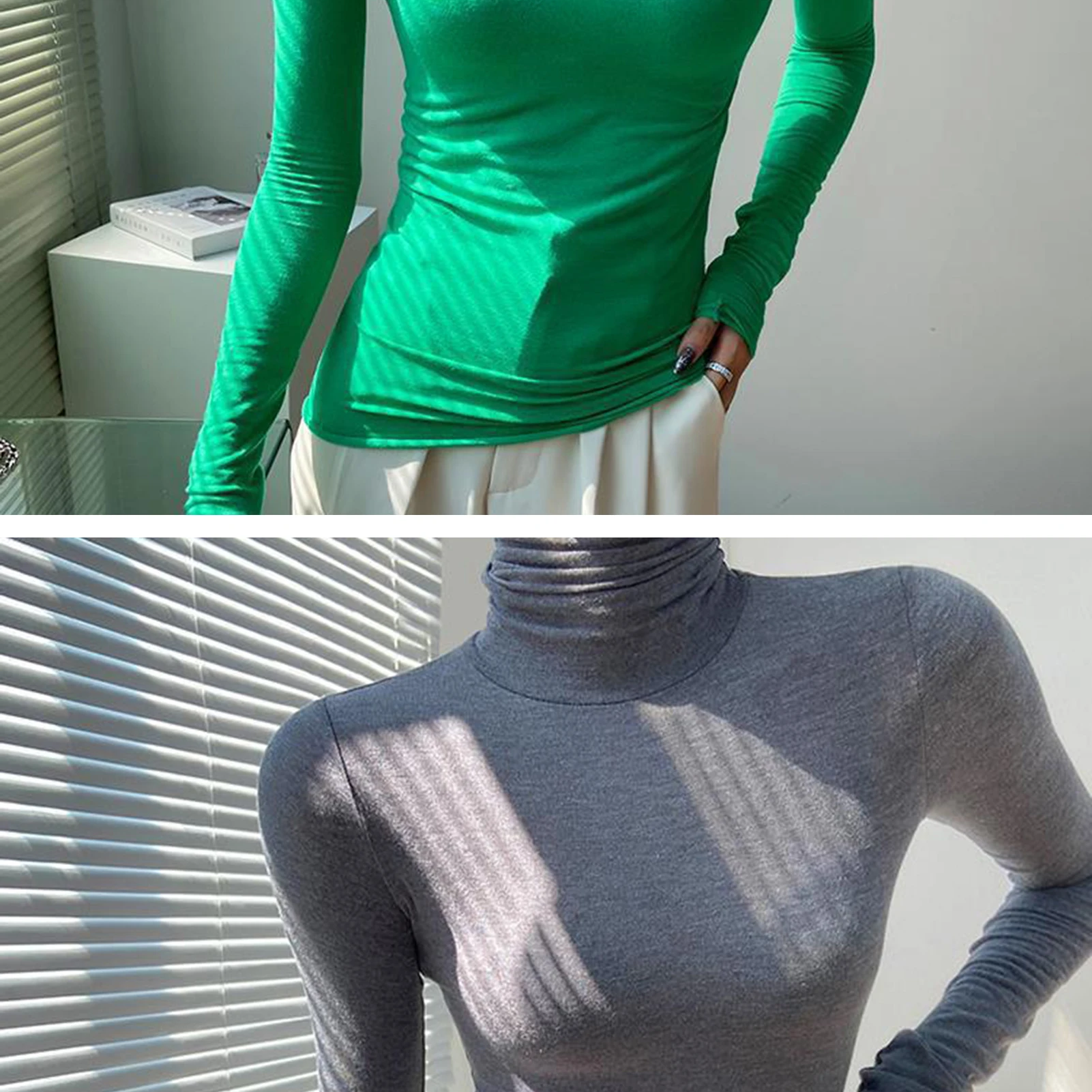 

Тонкая мягкая американская футболка с длинным рукавом, облегающая рубашка с перспективным низом и высоким слоем, женские облегающие топы, сексуальная уличная одежда