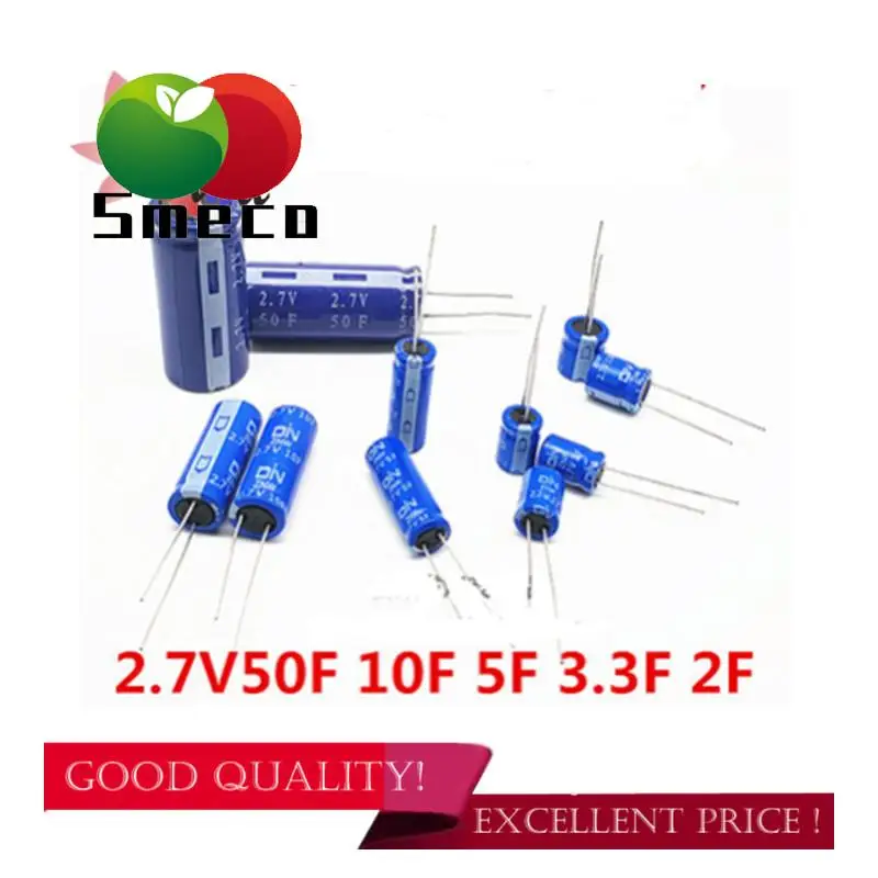 2PCS super capacitor farad capacitor 2.7V 2F 3.3F 4F 4.7F 5F 6F 7F 8F 10F 15F 20F 25F 30F 60F 80F 90F 100F 200F 300F 400F