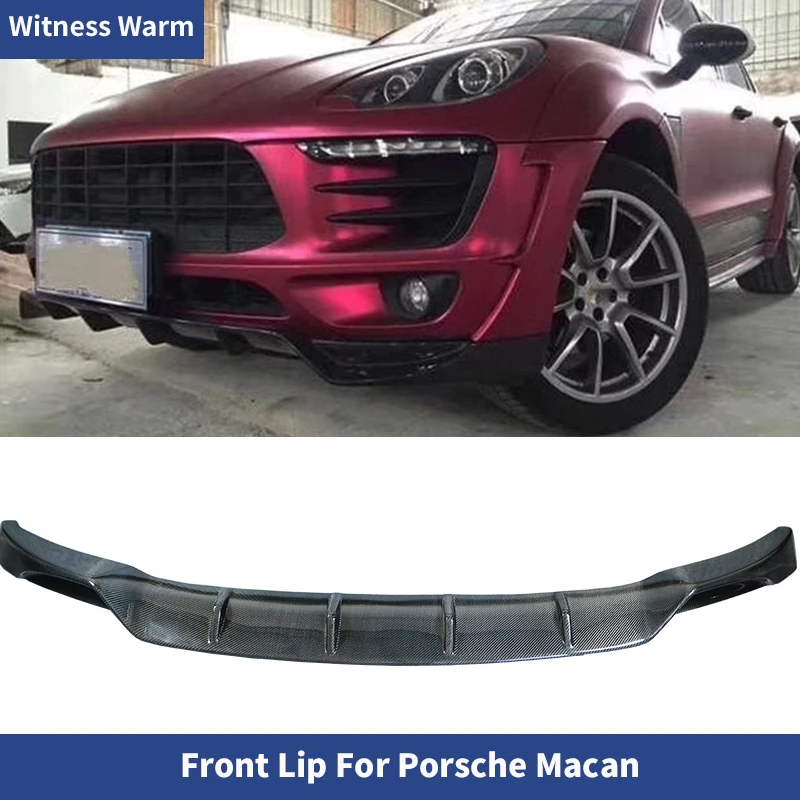 front bumper splitter for Porsche Macan Macan S carbon fiber front lip car Spoiler lip 14-18 car body kit