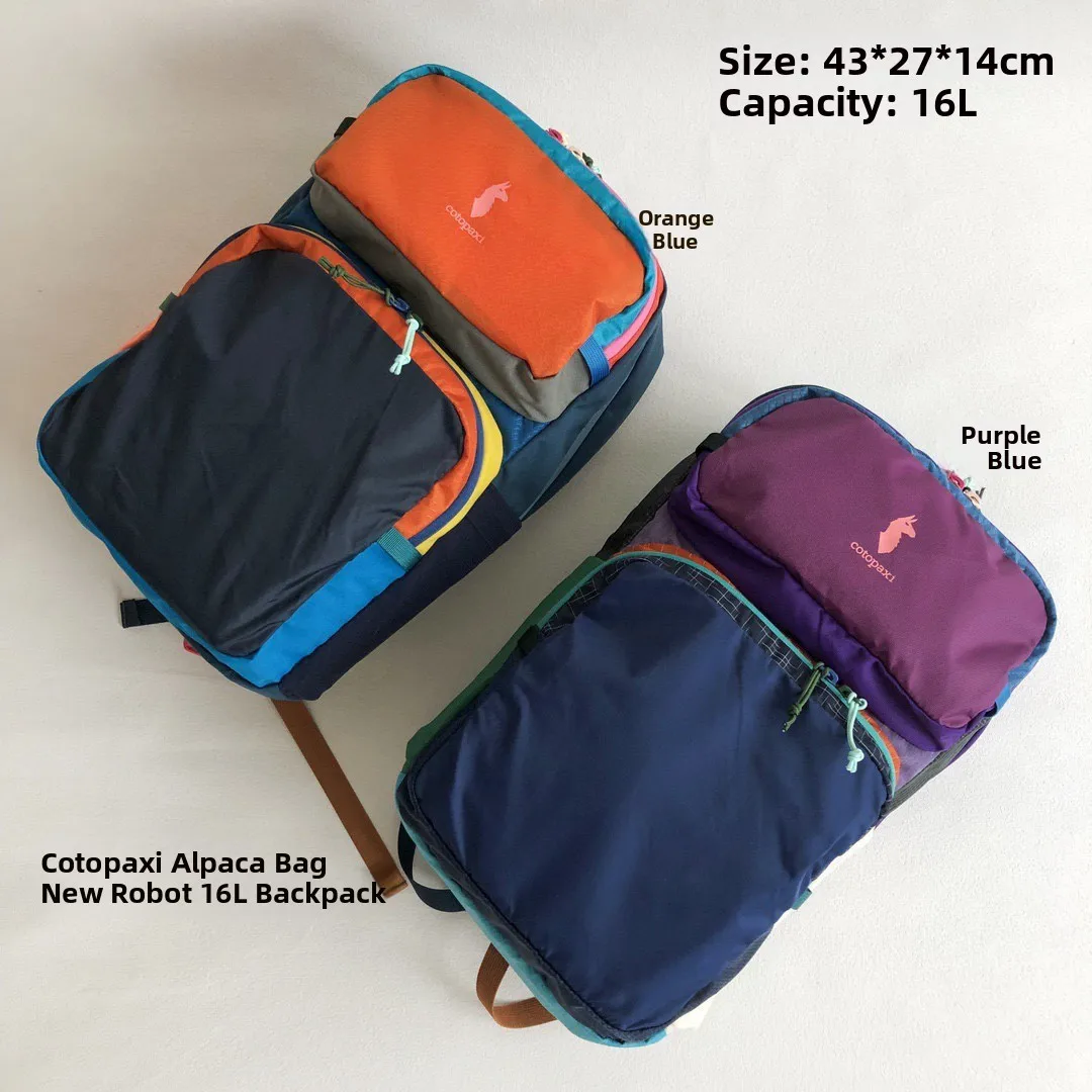 Robot Design Viaggio all'aperto Bapa 6L Casual Tempo libero Colore Blo Borsa a doppia spalla impermeabile per giovani Scimmia quadrata Nyl...