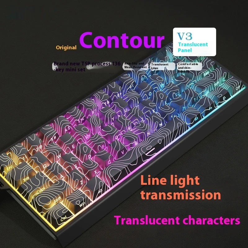 

Contour 3.0 Wooting оригинальные заводские боковые гравированные PBT персонализированные прозрачные колпачки для клавиш по индивидуальному заказу