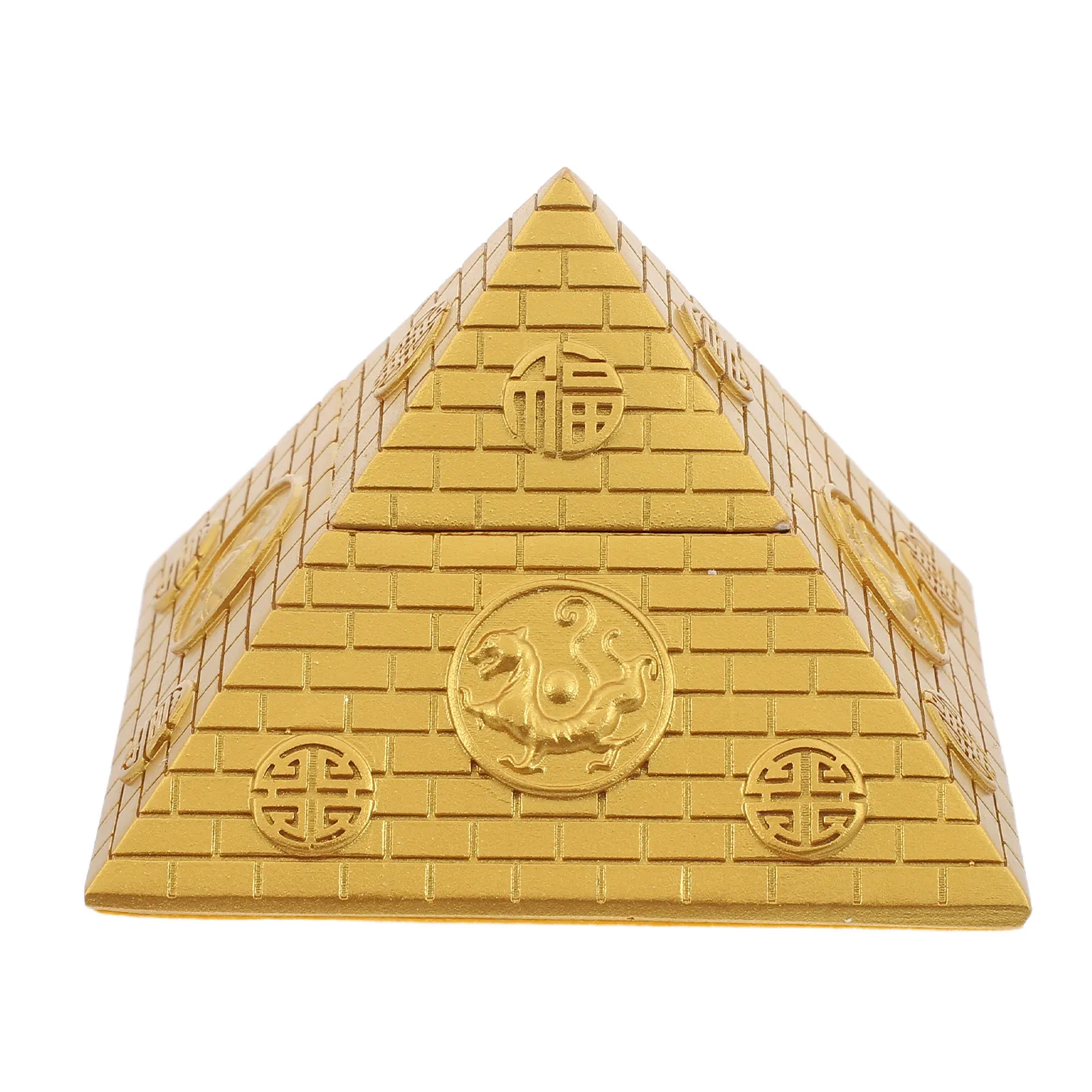 Small Egyptian Pyramid Sculpture Miniature Resin Statue Ancient Egypt Architecture Home Desktop Decor Bookshelf Decoration