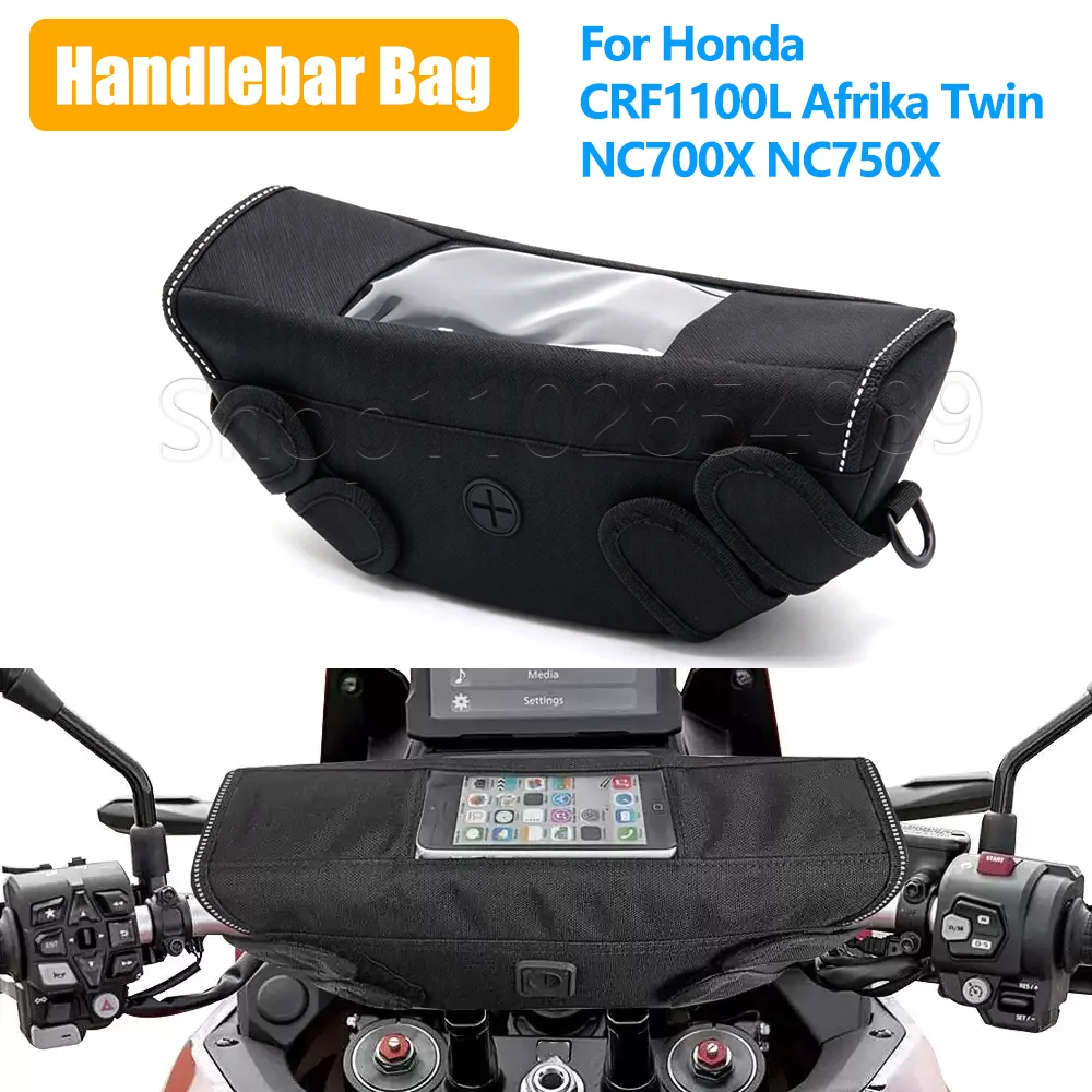 Motorcycle Waterproof Handlebar Bag For Honda CRF1100L Afrika Twin Adv Sports NC700X NC750X Navigation Bag Travel Storage Tool