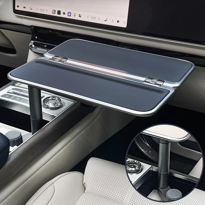 Car Suspended Table Foldable Center Console Food Tray Working Desk For Zeekr 9X 2025 2026 Interior Modification Accessories