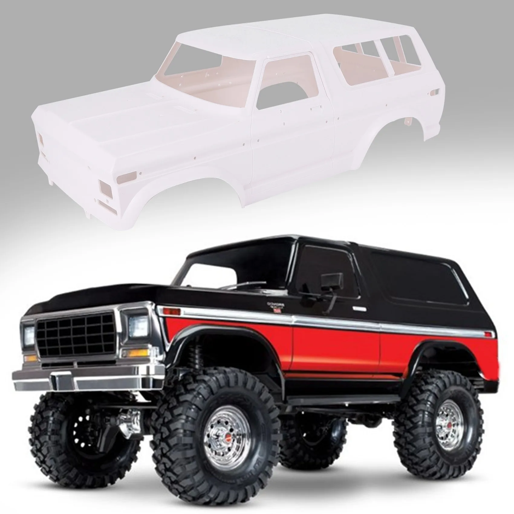 

ABWE-RC Crawler Car Parts Hard Plastic Body Car Shell 313Mm Wheelbase Unassembled Kit For Axial SCX10 90046 Traxxas 4 Ford Bronc