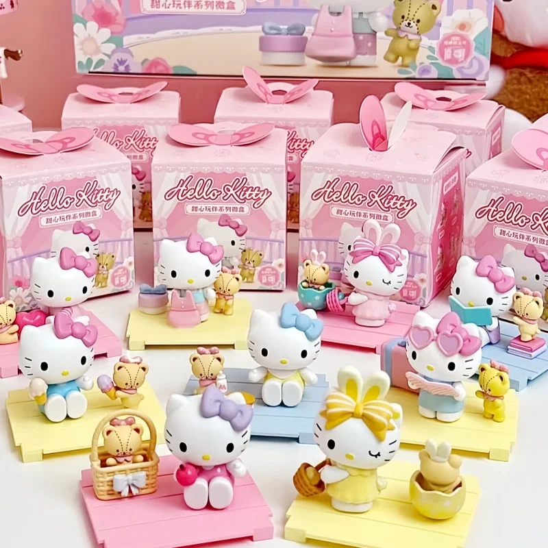 

Горячая подлинная Sanrio Hello Kitty Sweetheart Playmate слепая коробка Hello Kitty, экшн-фигурка, коробка-сюрприз, модная кукла, декор, подарок
