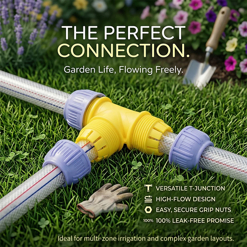 6-Point Three-Way Water Hose Connector Adapter, Flexible Water Pipe Adapter, 6-Point Water Pipe Diversion Extension Connector