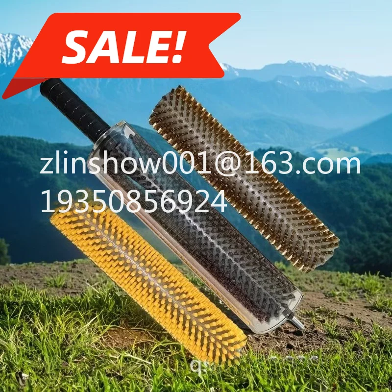 Snowboard waxing electric rotating brush, snowboard waxing set nylon brush horse hair brush, copper wire roller brush