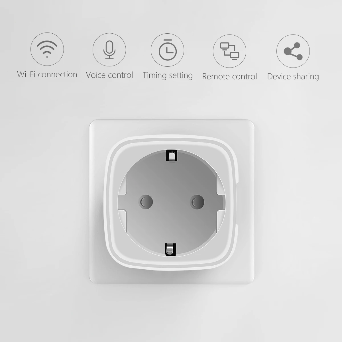 EU Homekit Smart WiFi Plug Adaptor 16A Remote Voice Control Power Socket Outlet Timing ,Share Device Work Apple Homekit For IOS