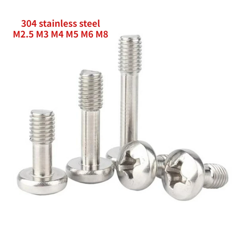 20/50PCS  M2.5 M3 M4 M5 M6 M8 Half Tooth 304 Stainless Steel Round Head Cross Lock Release Screw Pan Head Screw Length 8mm-50mm