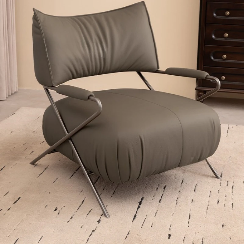 

All real cowhide single sofa, leisure chair, tea chair