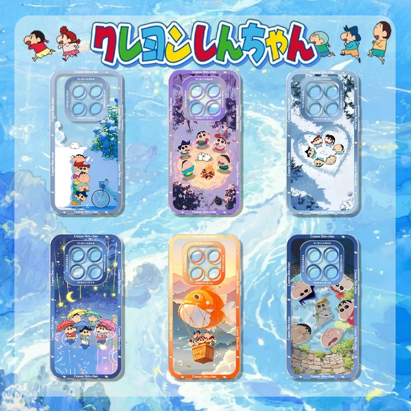 C-Crayon S-Shin chan Cartoon Case for Xiaomi Redmi Note 15 14 13 Pro Plus 12 10 11 14S 13S 12S 11S 10S 4G 5G Clear Phone Cover view 2