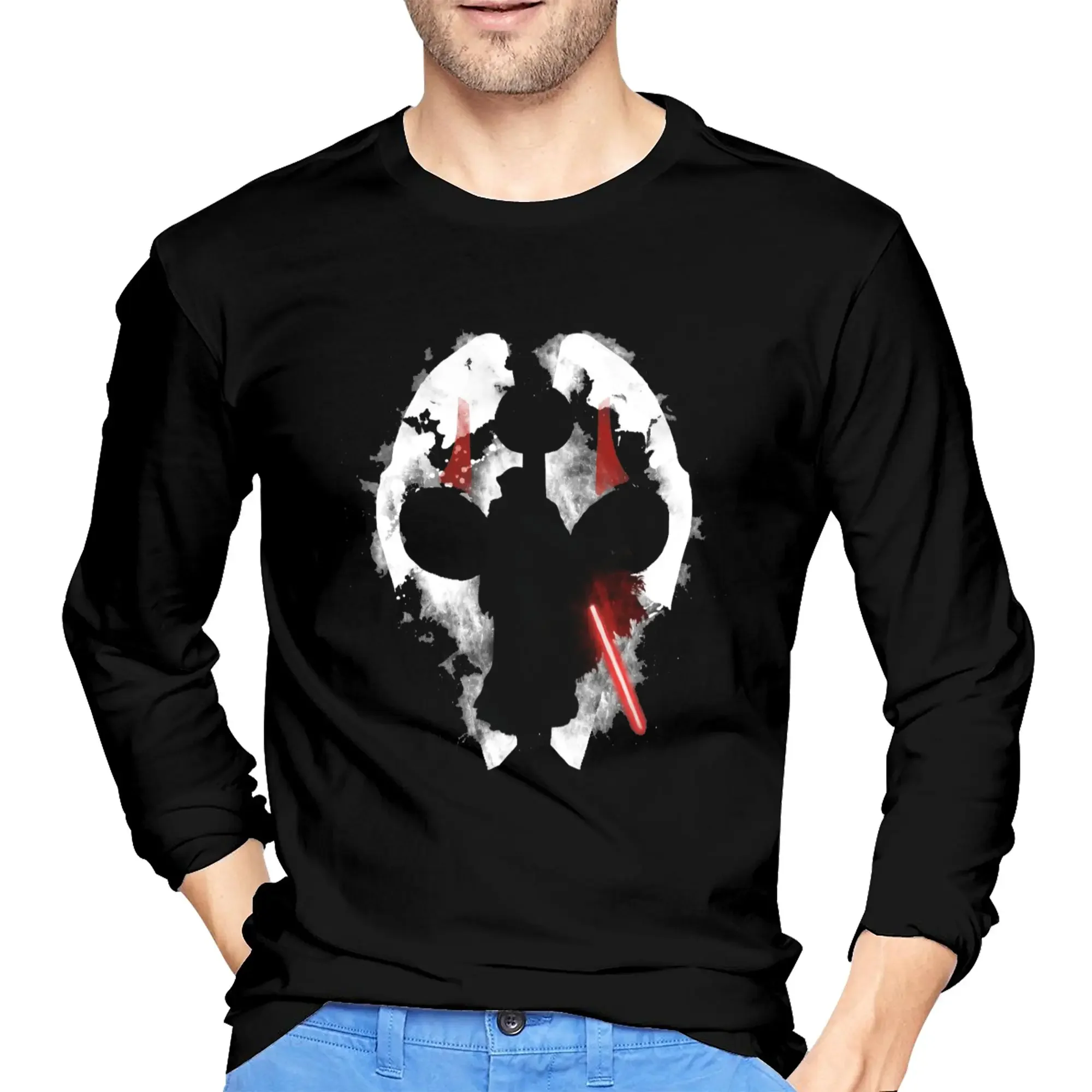 

Darth Nihilus Men's Long Sleeved T-shirt Casual Round Neck T shirts Spring and Autumn Men tops