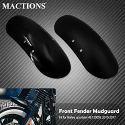 Motorcycle Front Custom Short Fender Mudguard Protector Cover Gloss Matte Black For Harley Sportster XL 48 Forty Eight 2010-2017