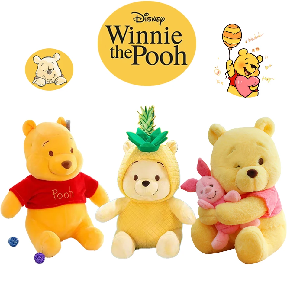 ديزني HOTSALE 35 سنتيمتر ويني ذا بوه ألعاب من نسيج مخملي لطيف دمية دب صغير فيفي دمية صديق هدية عيد ميلاد هدية الكريسماس
