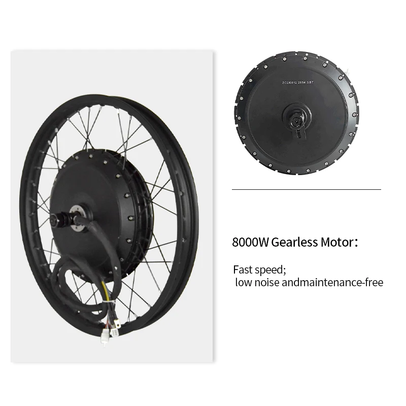 Rear Wheel  Hub Motor 6000w 8000w 12000w Electric Motorcycle Conversion Kit