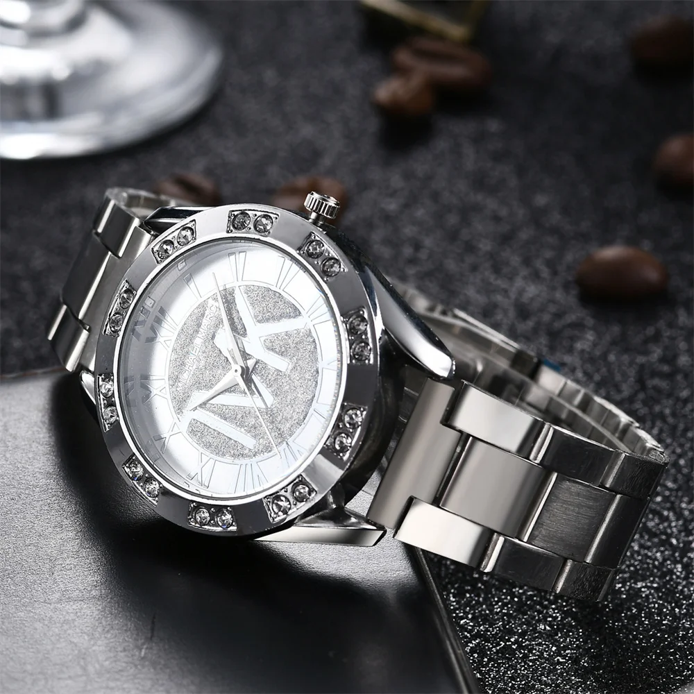 Montre Femme De Luxe Mode 2024 Diamant TVK Quartz Montre Entreprise Acier Inoxydable Or Horloge Femme Cadeau Montre