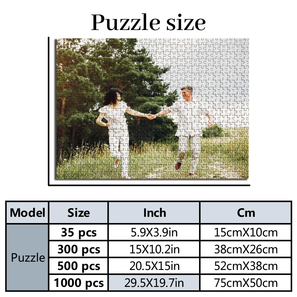 Personalized Custom Photo Puzzle Customize Family DIY Teens Adults Wooden Box Jigsaw Toys For Friends Family Gifts Room Desk