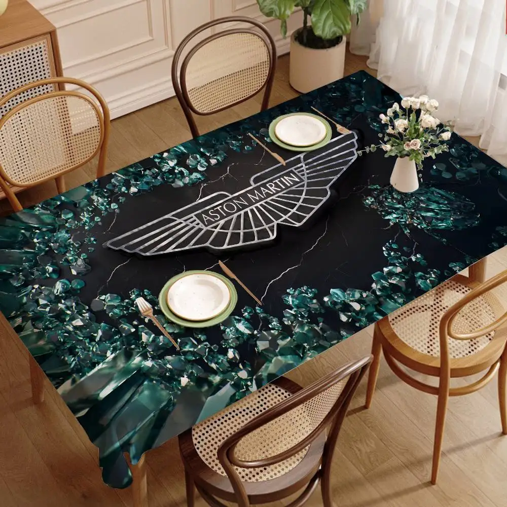 A-ASTON M-MARTINS Waterproof and Oil-proof Tablecloth Bedside Table Dustproof Decorative Cloth Living Coffee Tablecloth