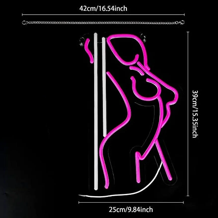 女性のためのポータブルLEDネオンランプ,セクシー,ピンク,女の子の部屋の装飾,調光可能な記号,バーパーティー,家庭,寝室,壁,食堂の装飾,ギフト