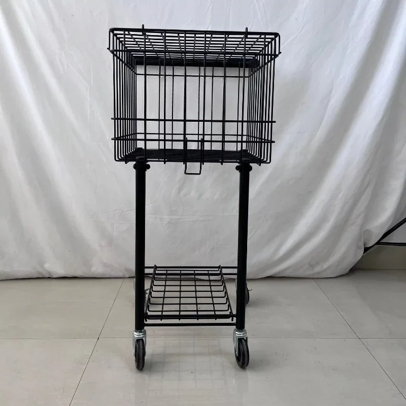 Hot Sale Portable Steel Ball Trolley Foldable Tennis & Pickleball Training Cart with Easy Load for Teaching & Court Use