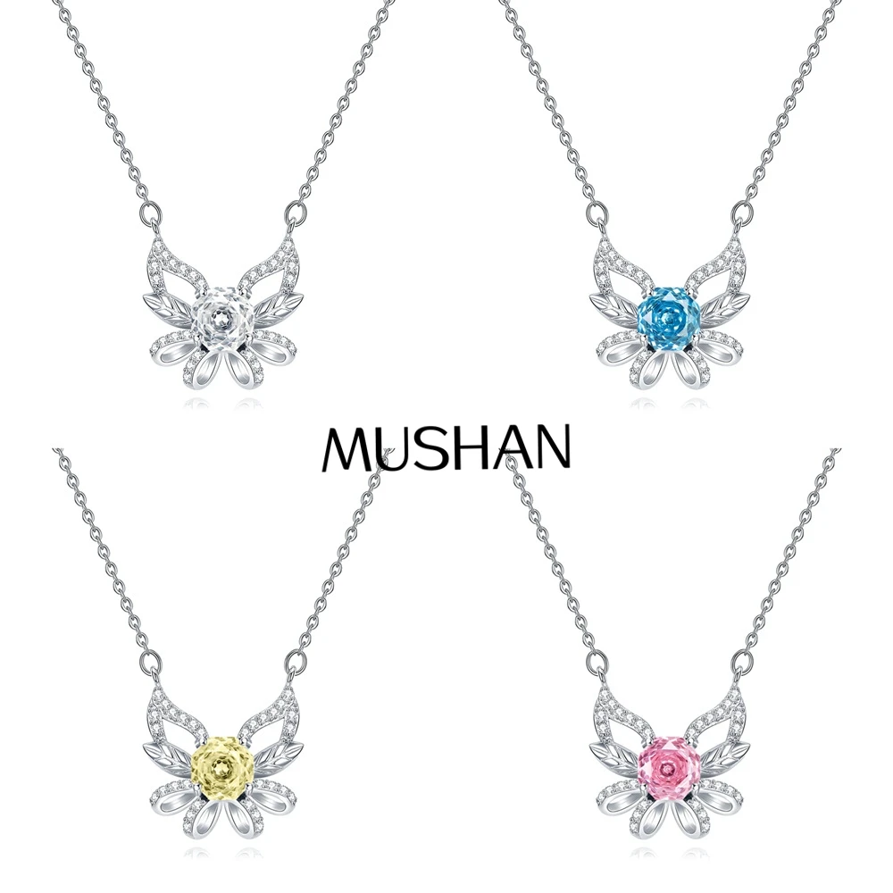 

MuShan Jewelry 925 Sterling Silver Necklace Pendant Chain HCD Diamonds Timeless Style Best Friend Gift Women Necklaces Jewelry