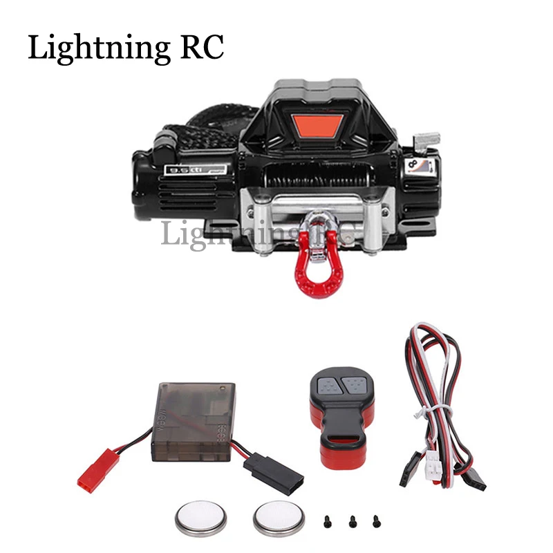 

RC Car Metal Winch Wireless Remote Controller System for 1:10 RC Crawler Car Axial SCX10 90046 TRX-4 Redcat