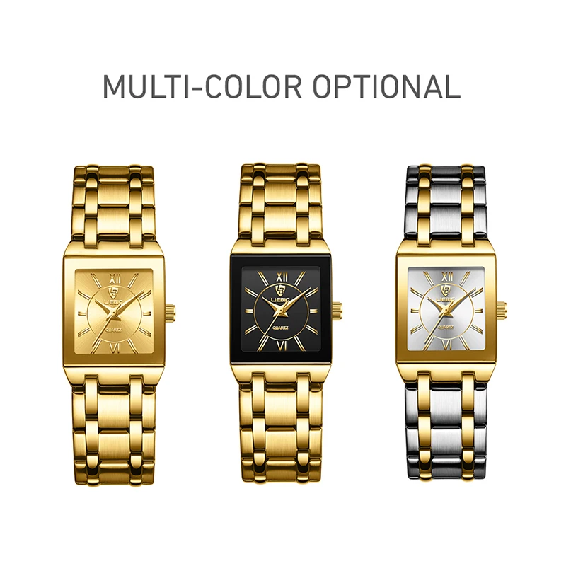 LIEBIG Luxury Golden Quartz Wristwatches For Women Ladies Fashion 30m Waterproof Female Girl Watches Relogio Feminino Clock