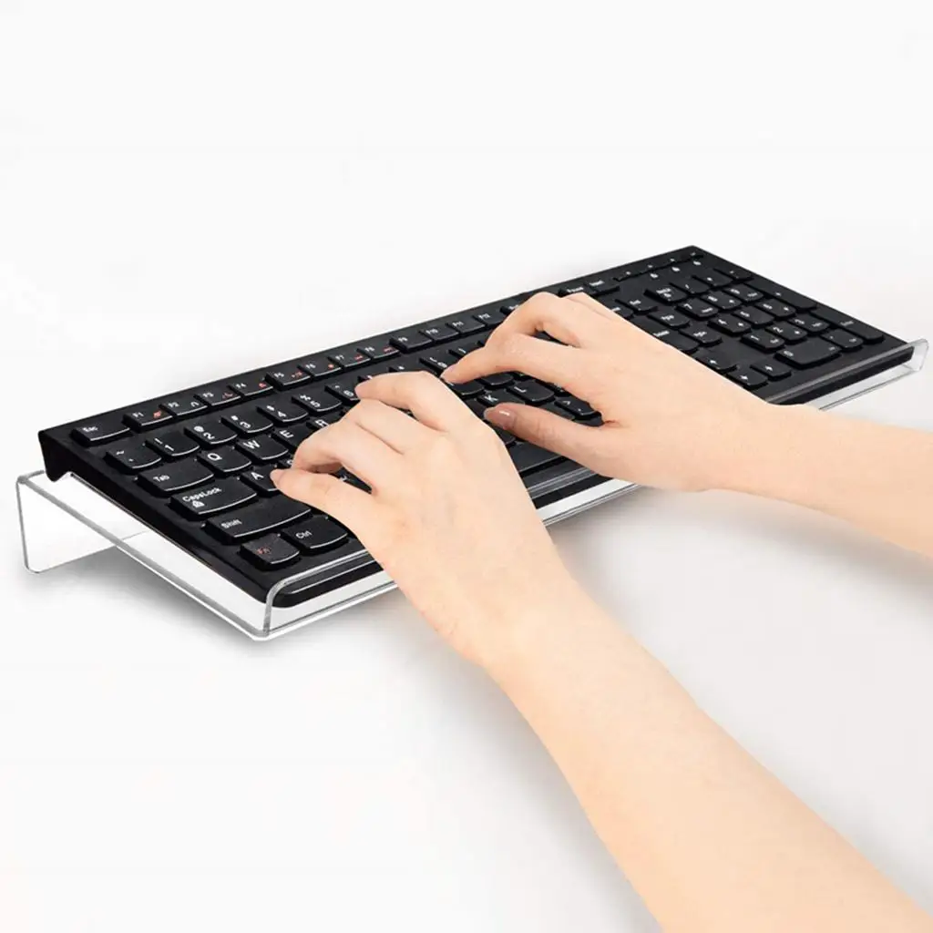 Clear Computer PC Keyboard Stand Tray for Office Desk Upgraded Version