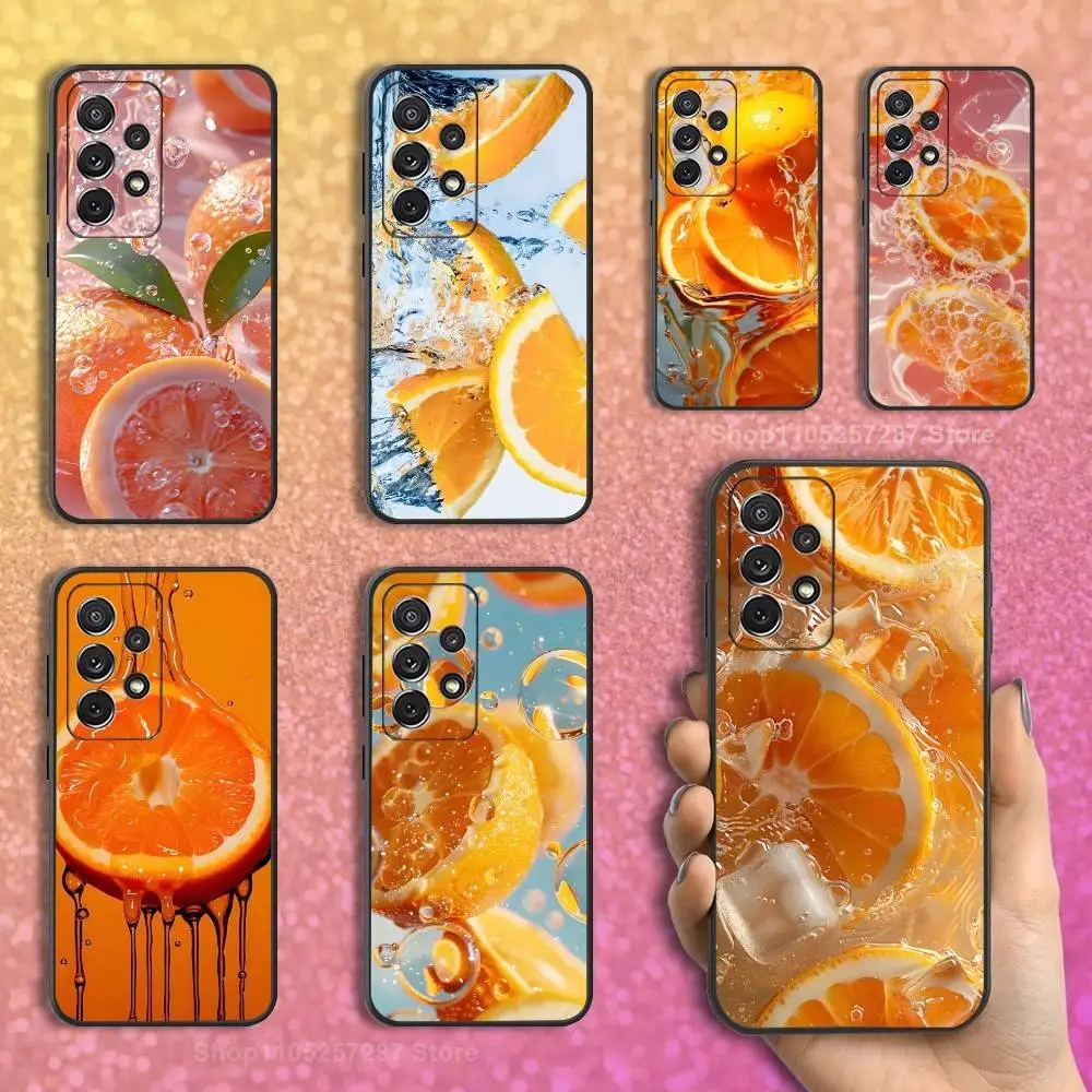 

Fruits Art Oranges Case For Samsung S22,S25,S20,S10,Plus,Ultra,S24,S23,FE,S21,S9,Lite,Soft Silicone Black