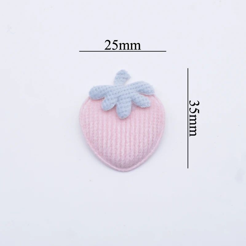 20Pcs Small Strawberry Carrot Padded Applique for DIY Hair Clip Accessories Decor Patches Handmade Clothes Hat Sewing Supplies