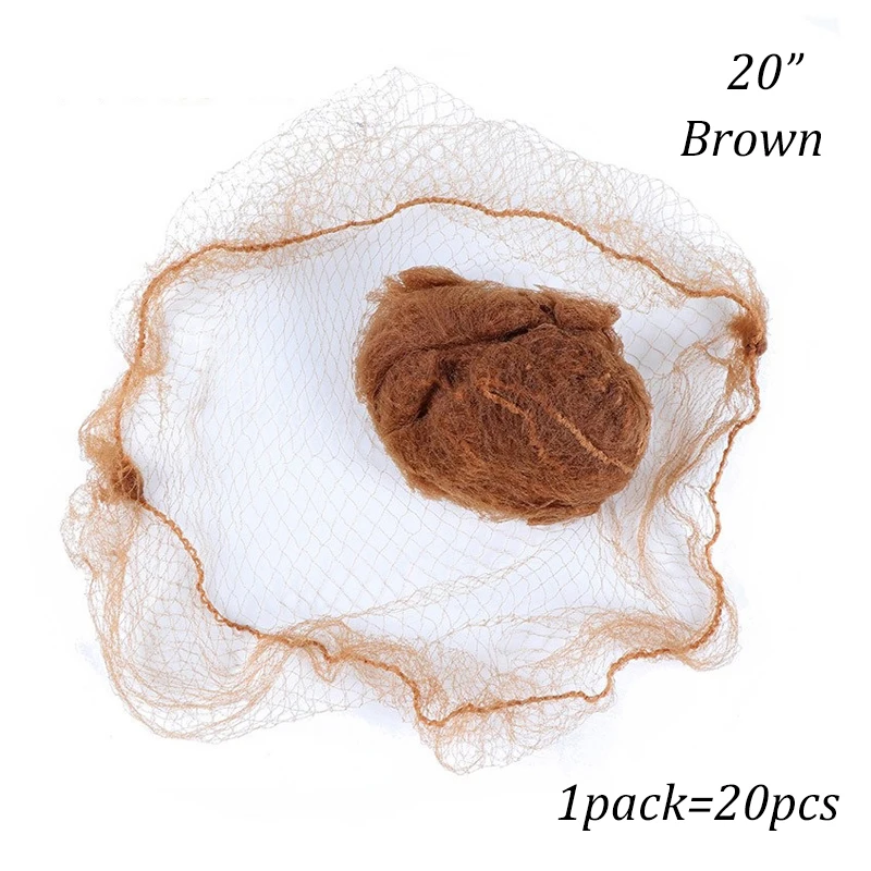 20 Stuks Duurzaam Nylon Haarnet Voor Broodje Haar Kapsel Tool Zwart Beige Bruin 5Mm Haarnet voor Pruiken Mesh Haar Styling Haarnetjes